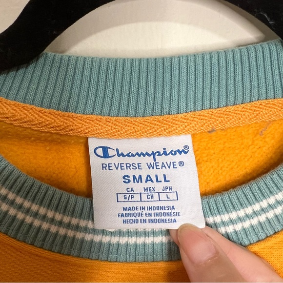 Champion Men’s Reverse Weave Sweatshirt Capri Orange - Picture 4 of 7